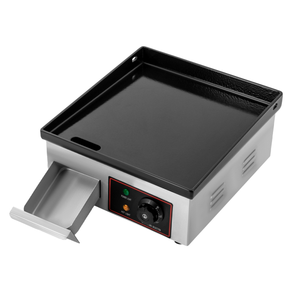 Plancha de asar eléctrica, Plancha de asar eléctrica comercial, 220 V, 1700W, 36*38*19cm, Rango de temperatura: 50-300℃