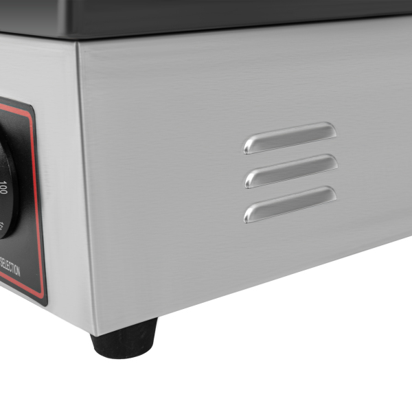 Plancha de asar eléctrica, Plancha de asar eléctrica comercial, 220 V, 1700W, 36*38*19cm, Rango de temperatura: 50-300℃