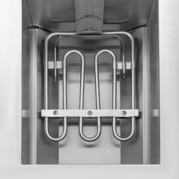 Sartén eléctrica profunda comercial 10L X 2 cestas, con 6000W de alta potencia (3000W en cada lado),  ajuste de temperatura continuo (140-392 ℉)