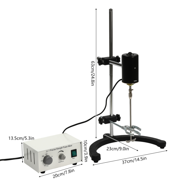 Agitador eléctrico, Agitador automático, Agitador mecánico, Gran volumen deagitación, 0-3000RPM, 100W, 63*37*26cm
