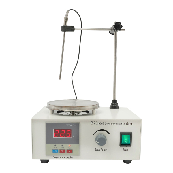 Agitador magnético con motor de alta calidad, control de temperatura(0-99℃) y control de velocidad sin pasos(0-2000rpm)