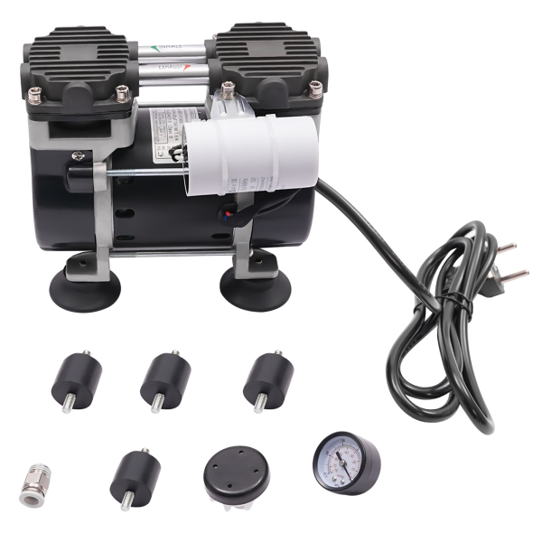 Bomba de vacío, Bomba de vacío sin aceite, Bomba de vacío industrial, Velocidad: ≥ 1450rpm, 220V/50Hz, 150W, 17.2*9*14.3cm