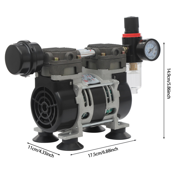 Bomba de vacío sin aceite, sin aceite, de laboratorio, bomba de vacío, kit sin aceite, 200 W, 1450 r/min, 60 l/min Bomba de vacío sin aceite, sin aceite, de laboratorio, bomba de vacío, kit sin aceite, 200 W, 1450 r/min, 60 l/min