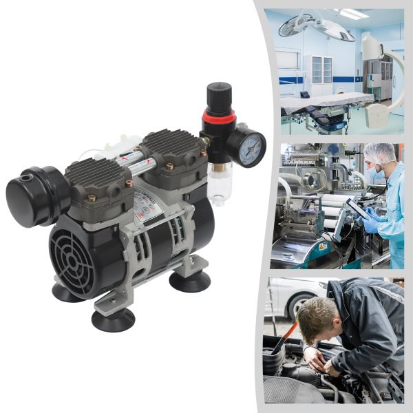 Bomba de vacío sin aceite, sin aceite, de laboratorio, bomba de vacío, kit sin aceite, 200 W, 1450 r/min, 60 l/min Bomba de vacío sin aceite, sin aceite, de laboratorio, bomba de vacío, kit sin aceite, 200 W, 1450 r/min, 60 l/min