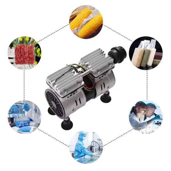 Bomba de vacío de laboratorio médico de 220 V, 550 W, 3,6 CFM, bomba de vacío sin aceite, bomba de vacío de laboratorio industrial sin aceite