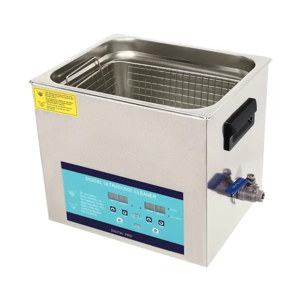 Limpiador ultrasónico profesional con cesta calefactora, temporizador digital, calentador ultrasónico, 10L 220V