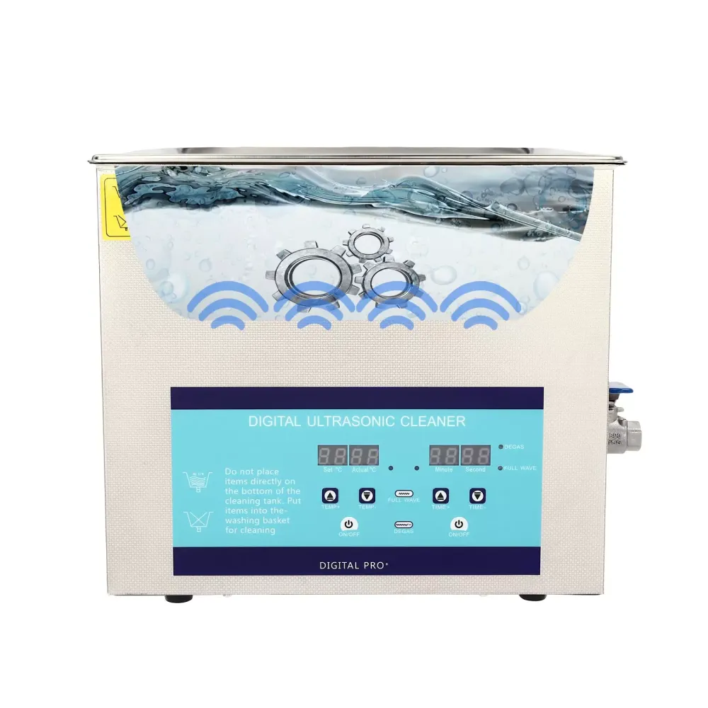Limpiador ultrasónico profesional con cesta calefactora, temporizador digital, calentador ultrasónico, 10L 220V