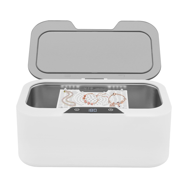 Limpiador ultrasónico 500ML máquina de limpieza de joyas, ajuste de tiempo 180s-600s, para gafas joyas relojes dentaduras