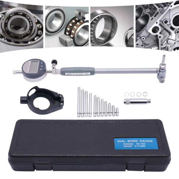 Calibre digital de cuadrante indicador 2"-6"/0,0004" Juego de calibres de cuadrante autocentrante con yunques de carburo Calibre digital de cuadrante indicador 2"-6"/0,0004" Juego de calibres de cuadrante autocentrante con yunques de carburo