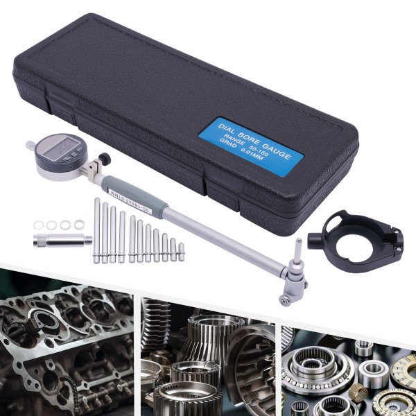 Calibre digital de cuadrante indicador 2"-6"/0,0004" Juego de calibres de cuadrante autocentrante con yunques de carburo Calibre digital de cuadrante indicador 2"-6"/0,0004" Juego de calibres de cuadrante autocentrante con yunques de carburo