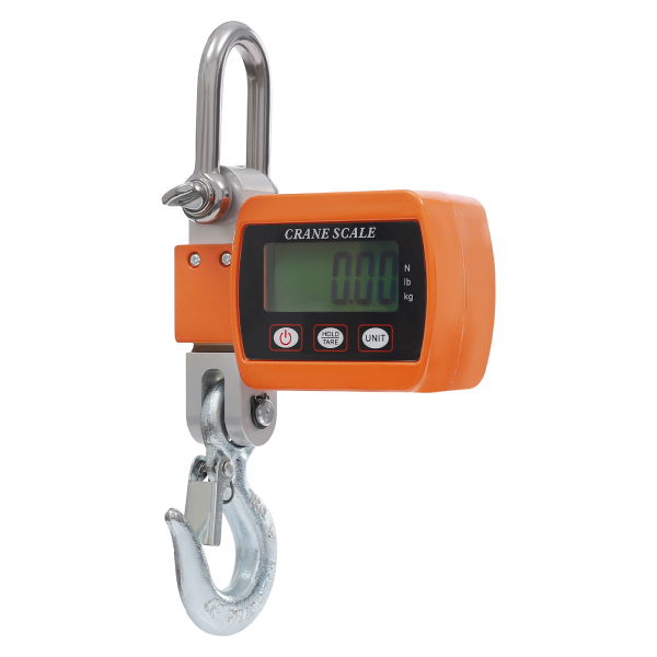 Báscula puente grúa digital, Báscula colgante minigrúa portátil, capacidad de carga 0,05-500kg, 22*8*5cm, Naranja
