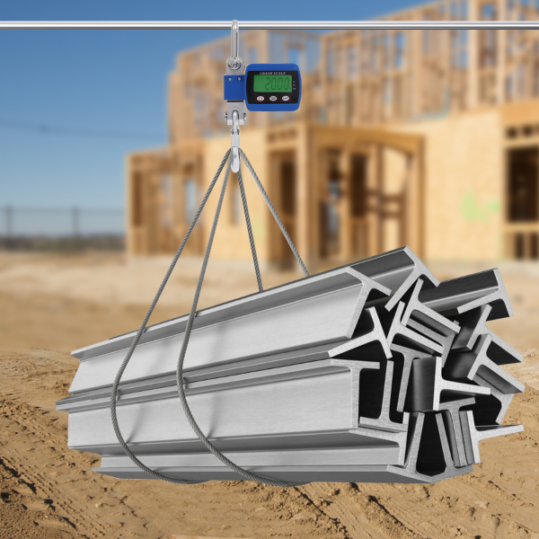 Báscula digital para grúa, Minibáscula portátil, Báscula colgante, capacidad de carga 0,05-500kg, 22*8*5cm, Azul