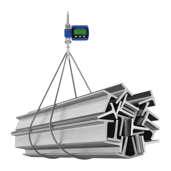 Báscula digital para grúa, Minibáscula portátil, Báscula colgante, capacidad de carga 0,05-500kg, 22*8*5cm, Azul