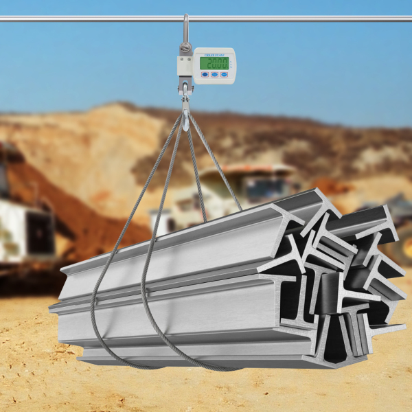 Báscula puente grúa digital, Báscula minigrúa portátil, Báscula colgante capacidad de carga 0,05-500kg, 22*8*5cm, Blanco
