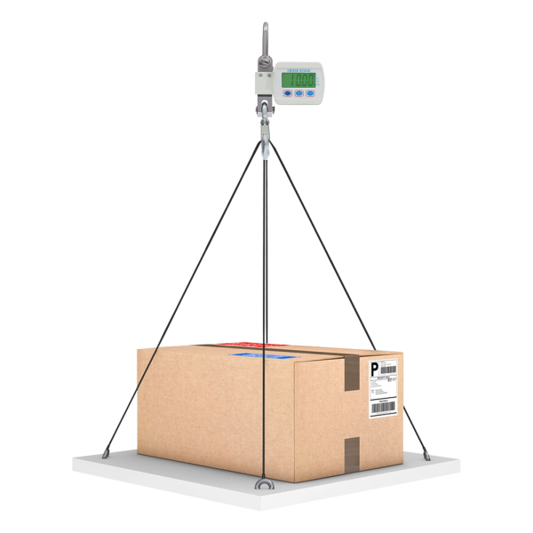 Báscula puente grúa digital, Báscula minigrúa portátil, Báscula colgante capacidad de carga 0,05-500kg, 22*8*5cm, Blanco
