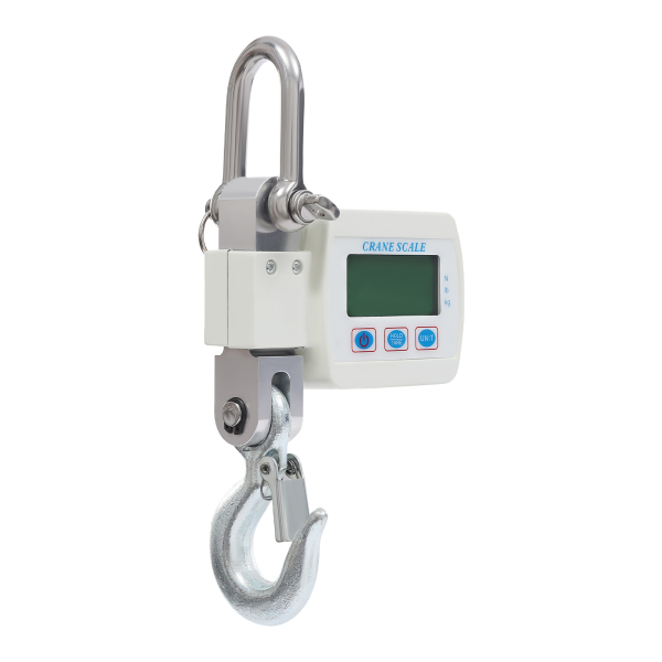 Báscula puente grúa digital, Báscula minigrúa portátil, Báscula colgante capacidad de carga 0,05-500kg, 22*8*5cm, Blanco