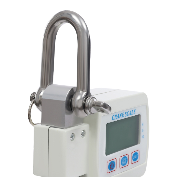Báscula puente grúa digital, Báscula minigrúa portátil, Báscula colgante capacidad de carga 0,05-500kg, 22*8*5cm, Blanco