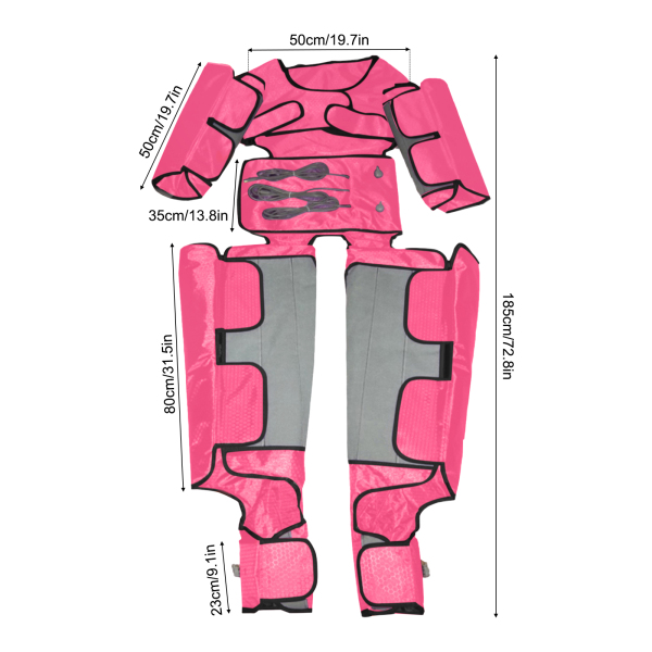 Máquina de masaje de presoterapia, Dispositivo de masaje circular, color rosa