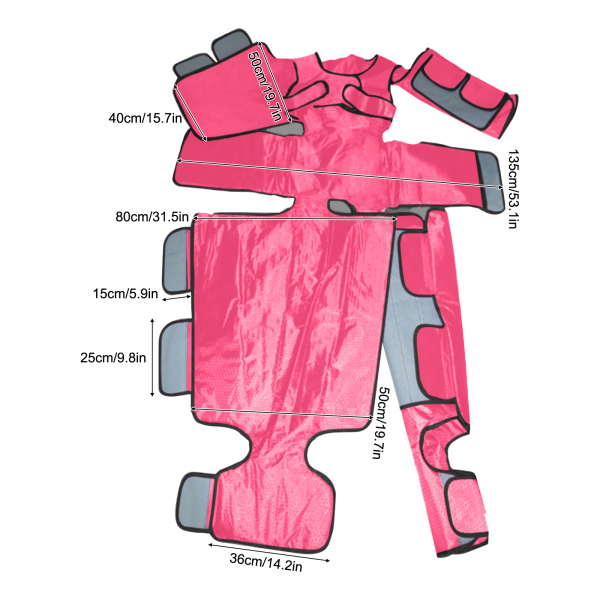 Máquina de masaje de presoterapia, Dispositivo de masaje circular, color rosa