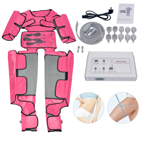 Máquina de masaje de presoterapia, Dispositivo de masaje circular, color rosa