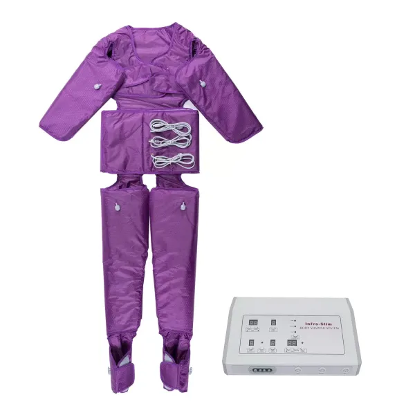 Dispositivo de masaje linfático 220 V a distancia con presión atmosférica, moldeador para el cuerpo, alivia la fatiga física (morado)