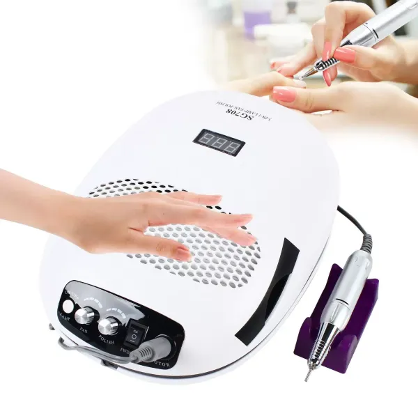Lámpara para secador de uñas, colector de polvo de uñas, aspirador de uñas, lámpara de secado de gel, secador de uñas