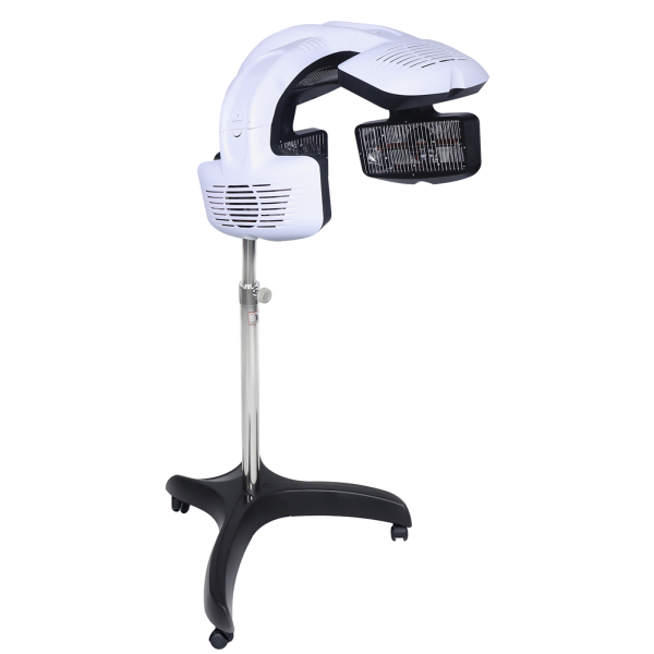 CNCEST 0-60 ℃ - Secador de pelo vertical por infrarrojos, Estilo de salón, Ajustable de Temperatura con Soporte (1500 W)