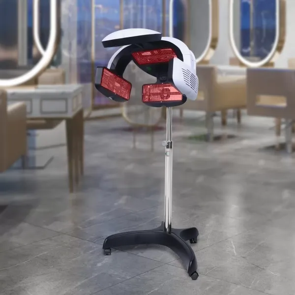 CNCEST 0-60 ℃ - Secador de pelo vertical por infrarrojos, Estilo de salón, Ajustable de Temperatura con Soporte (1500 W)