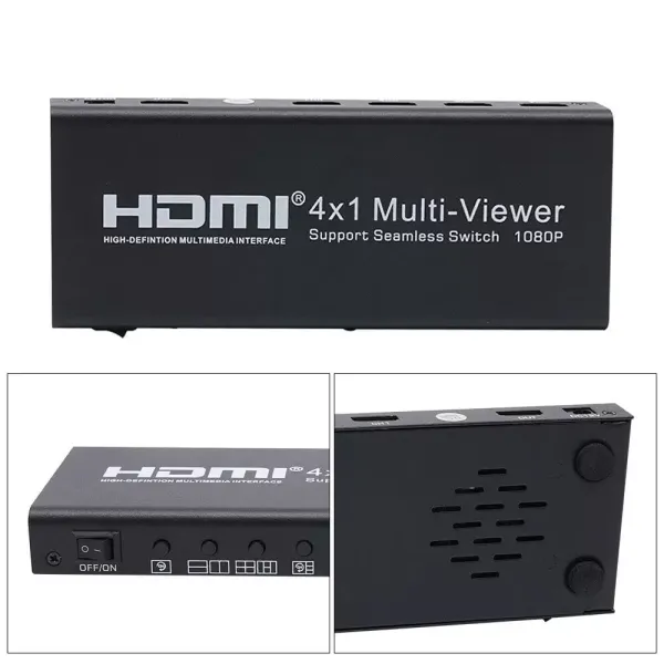 Conmutador HDMI 4 x 1 HDMI Audio Extractor DAC fuente de alimentación adaptador 60Hz & cable de alimentación USB