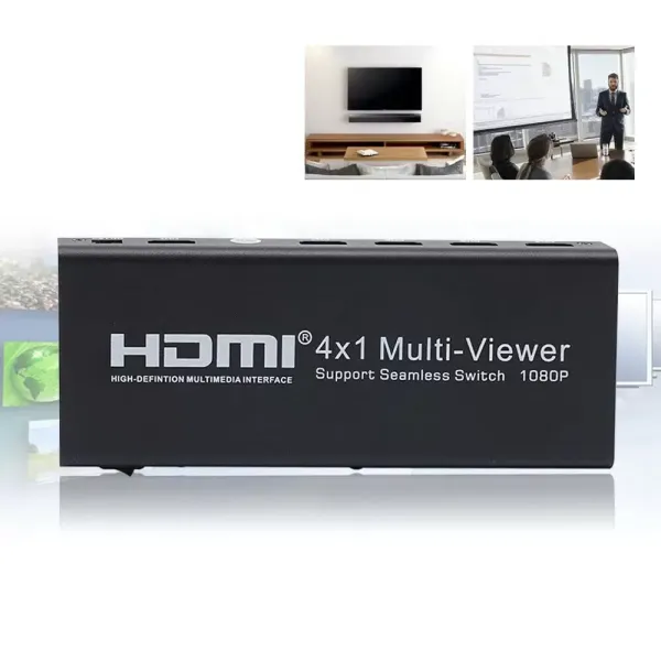 Conmutador HDMI 4 x 1 HDMI Audio Extractor DAC fuente de alimentación adaptador 60Hz & cable de alimentación USB