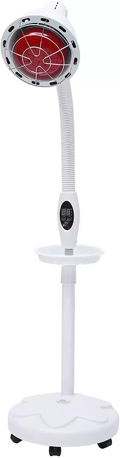 Lámpara infrarroja con brazo flexible, 275 W, foco de calor infrarrojo, lámpara de luz roja, terapia de luz infrarroja , con ruedas