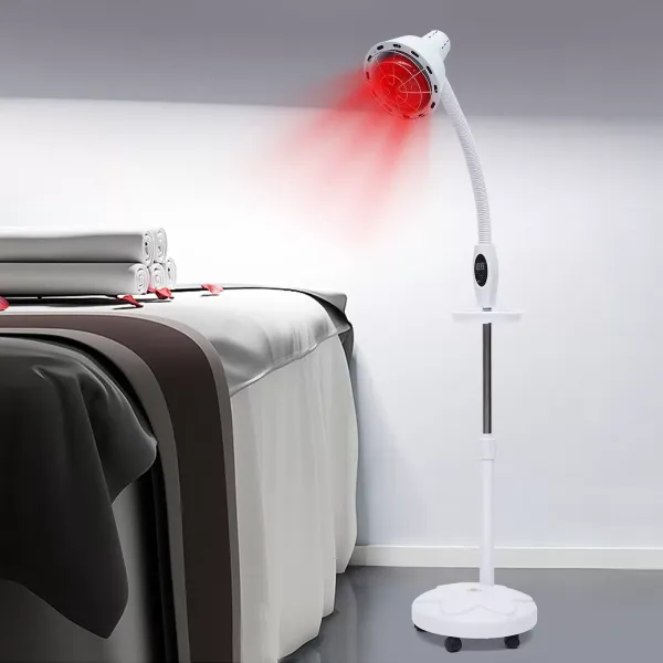 Lámpara infrarroja con brazo flexible, 275 W, foco de calor infrarrojo, lámpara de luz roja, terapia de luz infrarroja , con ruedas