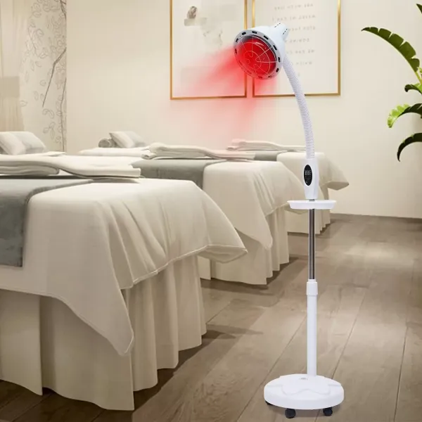 Lámpara infrarroja con brazo flexible, 275 W, foco de calor infrarrojo, lámpara de luz roja, terapia de luz infrarroja , con ruedas