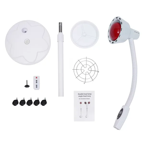 Lámpara infrarroja con brazo flexible, 275 W, foco de calor infrarrojo, lámpara de luz roja, terapia de luz infrarroja , con ruedas Lámpara infrarroja con brazo flexible, 275 W, foco de calor infrarrojo, lámpara de luz roja, terapia de luz infrarroja , con ruedas