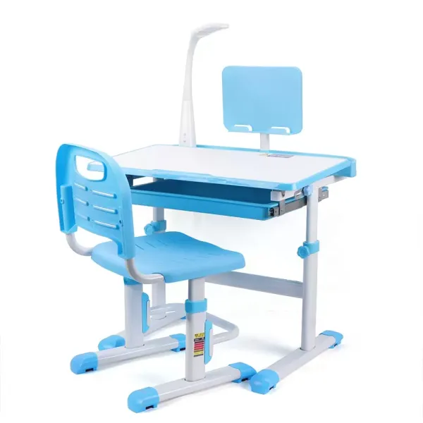 Juego de escritorio juvenil con lámpara LED y silla cuadrada