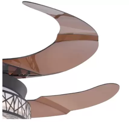 Ventilador de techo LED de 42 pulgadas, lámpara con luz y mando a distancia, 4 hojas