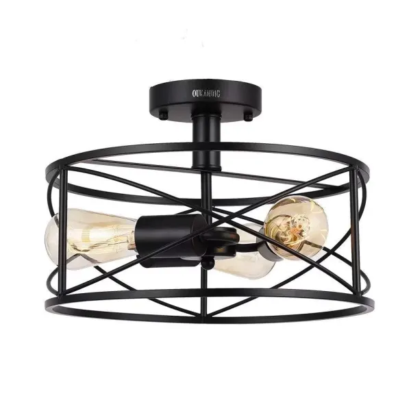 Lámpara de techo regulable con 3 lámparas de techo E27 de 60 W, no parpadea