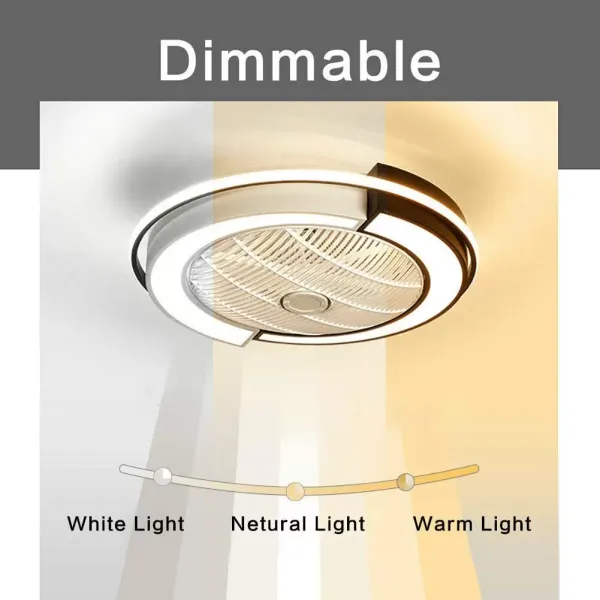 Lámpara de techo LED de 23 pulgadas, con mando a distancia, 3 colores, regulable, ventilador con iluminación para dormitorio o salón Lámpara de techo LED de 23 pulgadas, con mando a distancia, 3 colores, regulable, ventilador con iluminación para dormitorio o salón
