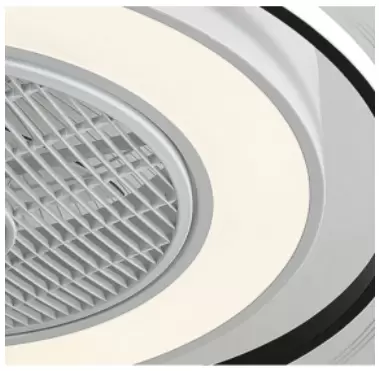 Lámpara de techo LED de 23 pulgadas, con mando a distancia, 3 colores, regulable, ventilador con iluminación para dormitorio o salón