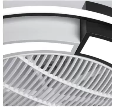 Lámpara de techo LED de 23 pulgadas, con mando a distancia, 3 colores, regulable, ventilador con iluminación para dormitorio o salón