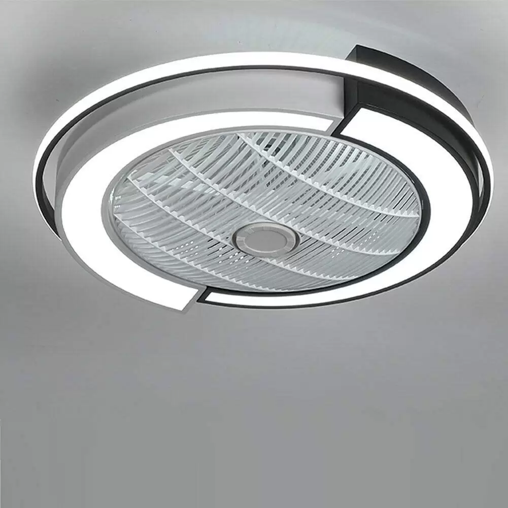 Lámpara de techo LED de 23 pulgadas, con mando a distancia, 3 colores, regulable, ventilador con iluminación para dormitorio o salón
