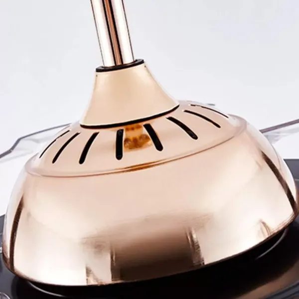 Ventilador de techo regulable de 100 cm, con mando a distancia, lámpara de techo con 4 cuchillas retráctiles, ventiladores de techo con iluminación