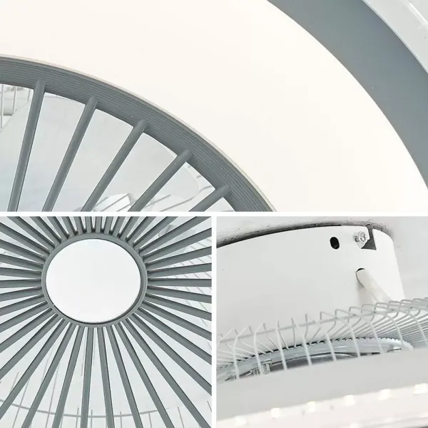 Ventilador de techo LED (60 W, con iluminación LED y mando a distancia, regulable, silencioso