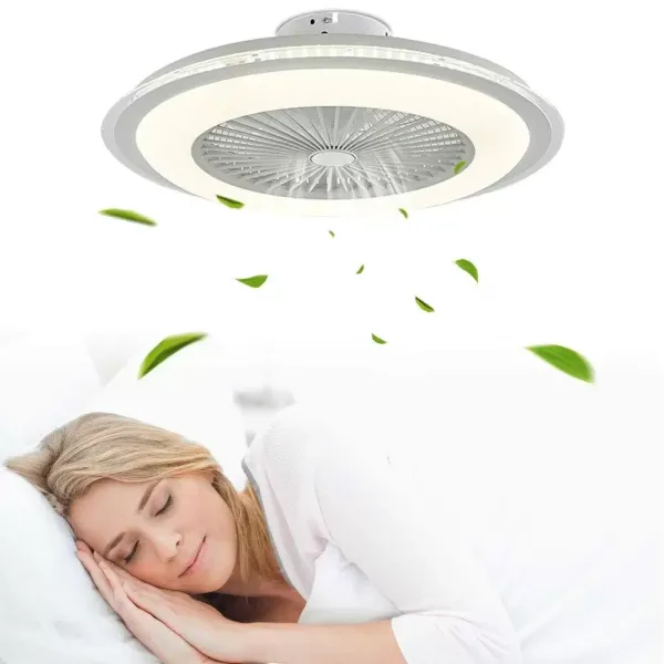 Ventilador de techo LED 60 W, con iluminación LED y mando a distancia, regulable, color blanco