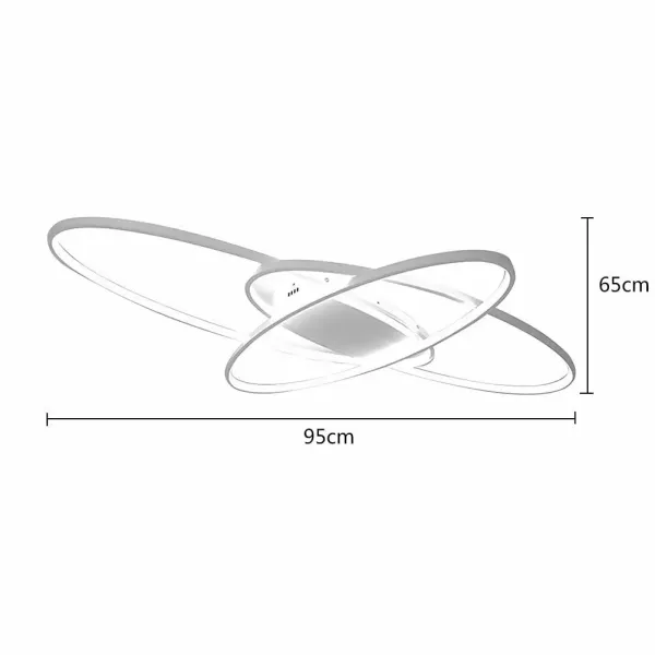 Lámpara de techo geométrica de 70 W, regulable, lúmenes de salida de luz para dormitorio, salón, pasillo, cocina
