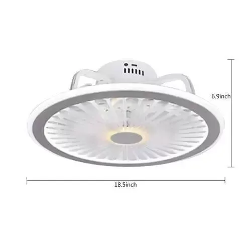 CNCEST Ventilador de Techo con Luz Regulable Lámpara LED de Ventilador de Sala de 32 W, con control remoto luz de ventilador invisible, tricolor