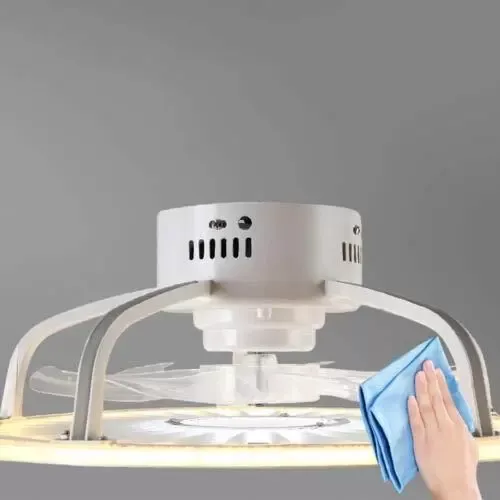 CNCEST Ventilador de Techo con Luz Regulable Lámpara LED de Ventilador de Sala de 32 W, con control remoto luz de ventilador invisible, tricolor
