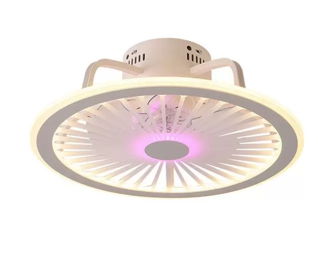 Ventilador de techo de 18,5 pulgadas con lámpara de ventilador Lámpara de luz LED rosa