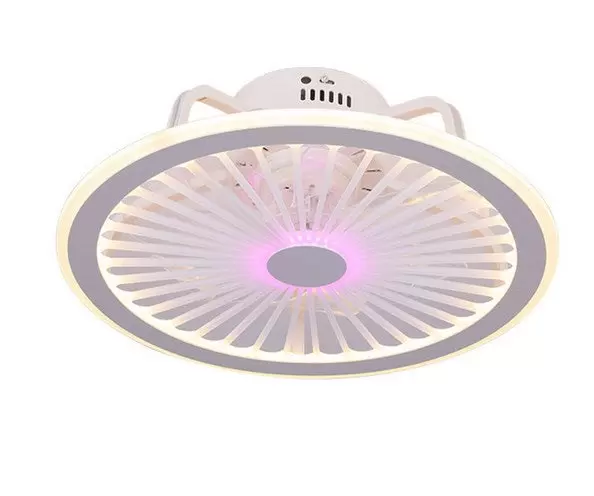 Ventilador de techo de 18,5 pulgadas con lámpara de ventilador Lámpara de luz LED rosa