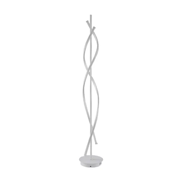 Lámpara de pie LED en espiral, color blanco, regulable, 30 W, 220 V, interruptor de botón, moderno y sencillo, iluminación decorativa para salón